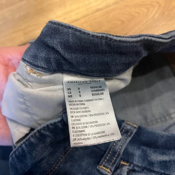 American Eagle Curvy Hi Rise Jeggings Size 0 - Picture 4 of 6